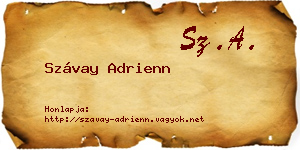 Szávay Adrienn névjegykártya